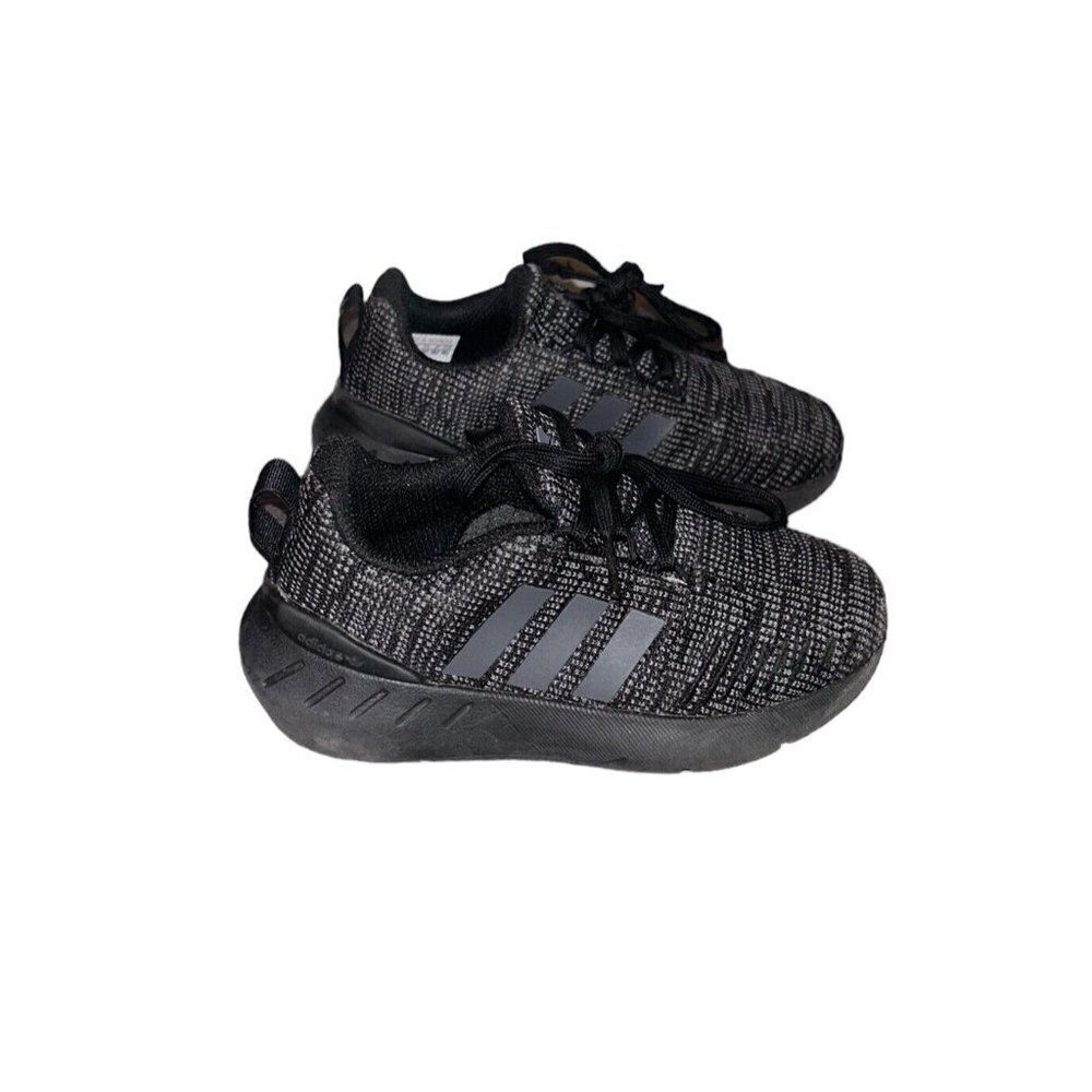 Adidas Swift Run Black Unisex Lace Up Toddler Sneakers Shoes Size 12